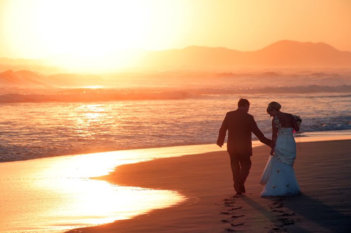 Couple enjoying a romantic safari honeymoon in Africa